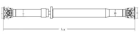 Arbre de transmission, entraînement essieux GKN ref. 28141